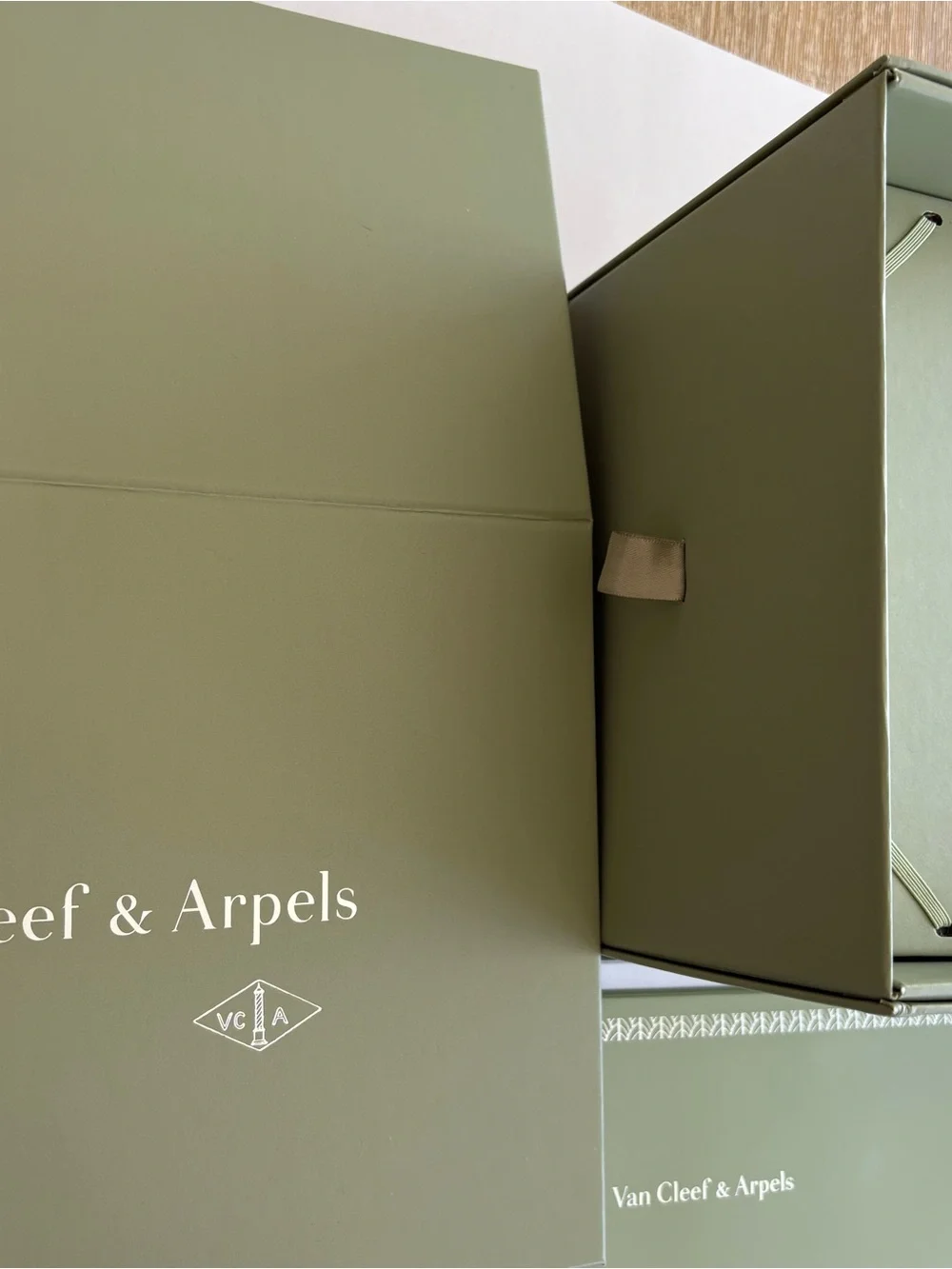 Van Cleef & Arpels Large Slide Out Gift Box and Folio